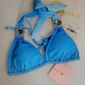 Moda Minx Blue Bikini Top